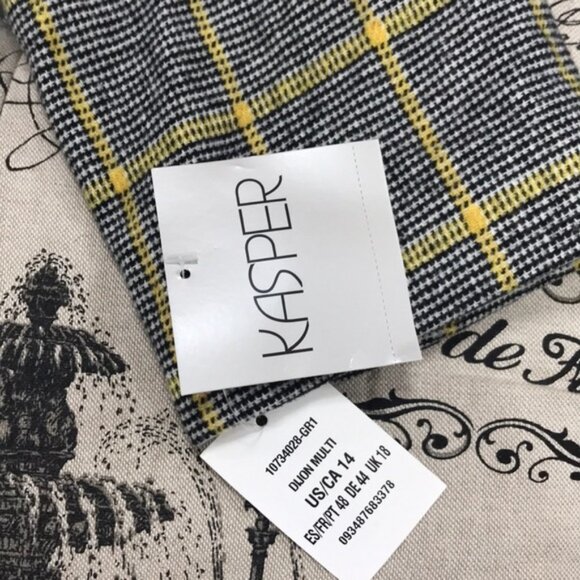 Kasper Open-Front Plaid Jacket - Picture 6 of 7